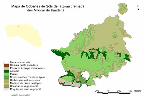 Mapa incendi es Milocar