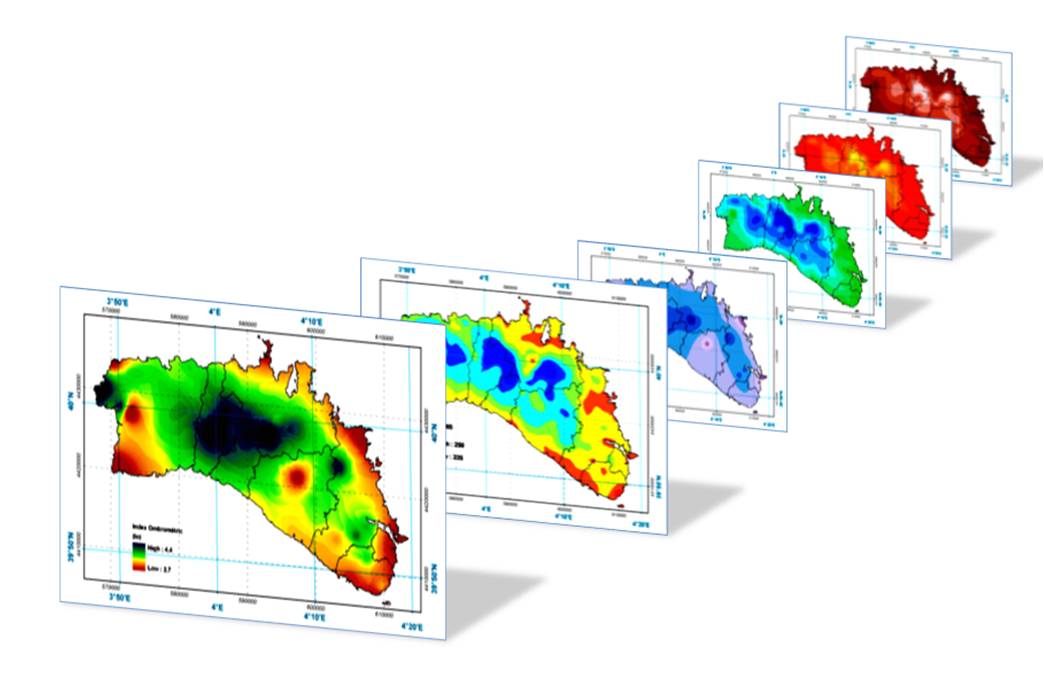 Sèrie de mapes climàtics elaborats per l’OBSAM dintre del projecte LIFE+BOSCOS